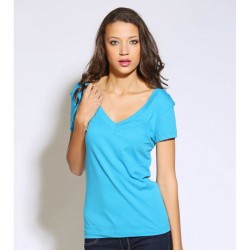 Plain Sheer Jersey Double-V t-shirt Bella +Canvas 110 GSM
